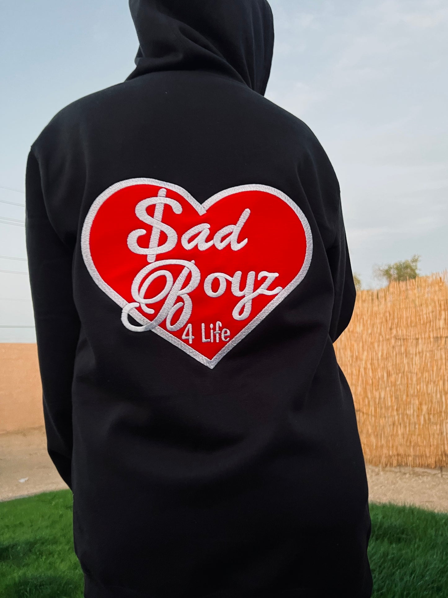 $ad Boyz heart embroidered zip up hoodie ❤️