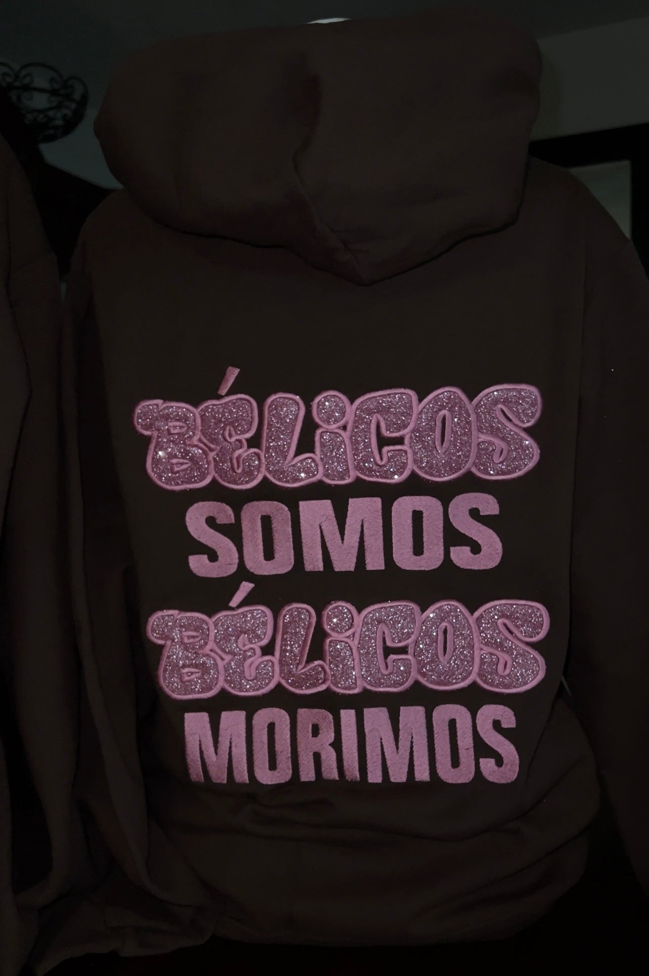 Bélicos Somos brown hoodie🤎