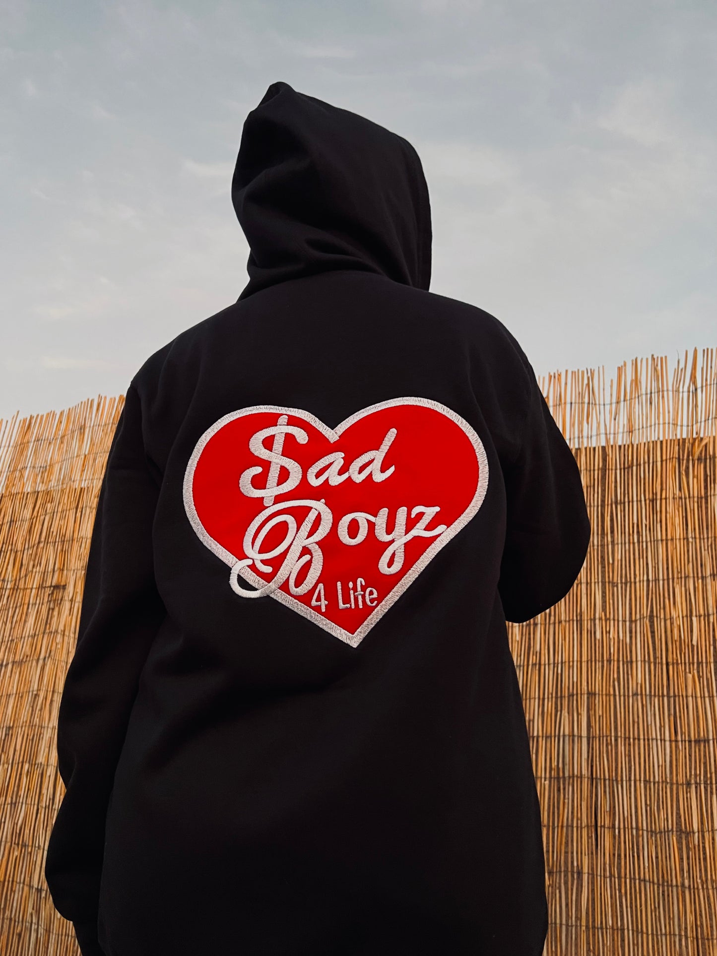 $ad Boyz heart embroidered zip up hoodie ❤️