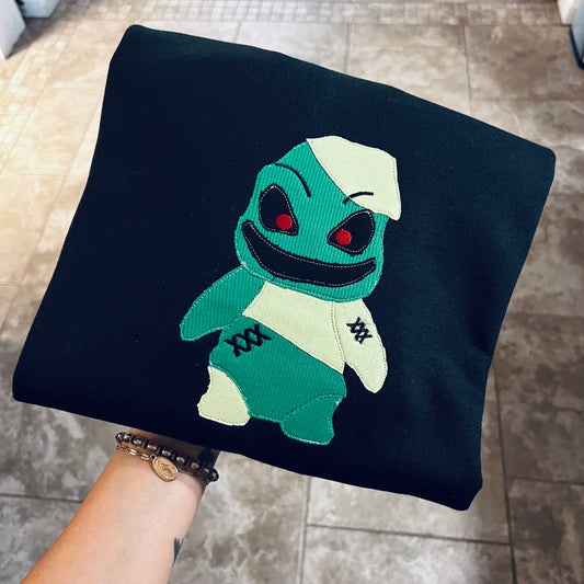 Oogie Boogie patchwork crewneck 💚