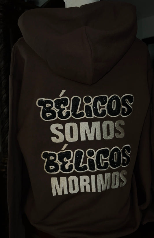 Bélicos Somos brown hoodie🤎