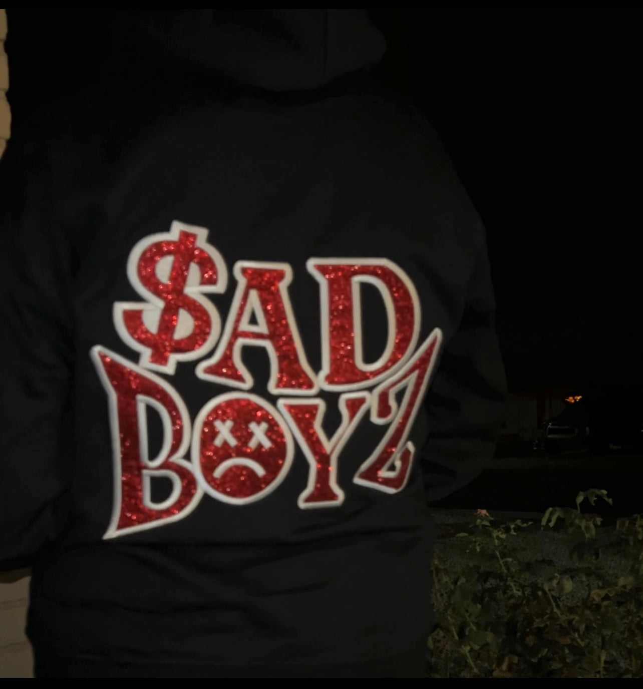 Red $ad Boyz embroidered hoodie