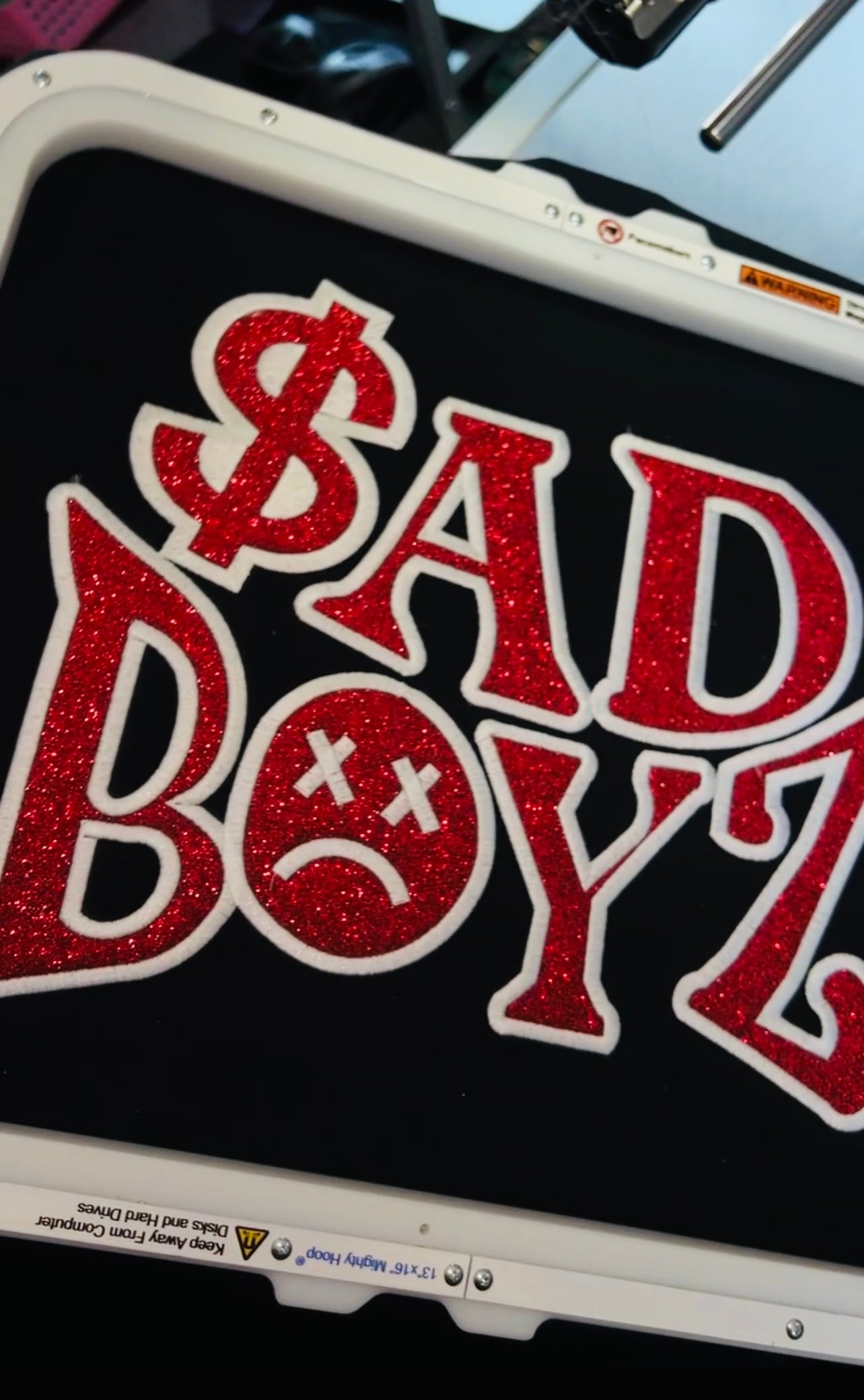 Red $ad Boyz embroidered hoodie